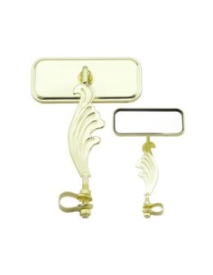 Rectangle Wing Mirror Left All Gold.